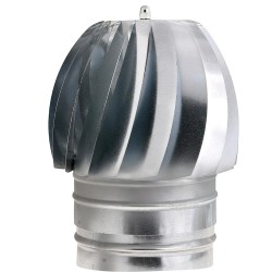 Wolfpack Sombrero Extractor Galvanizado para Estufa, Chimenea, Extracción de Humos, Para tubo Ø 200 mm.