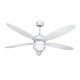 Ventilador Techo Ø 124 cm. 70 Watt. Con Luz y Mando A Distancia 5 Aspas y 3 Velocidades. Con temporizador