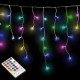 Guirnalda Luces Navidad Cortina Regulables 5x0,7 Metros 160 Leds Luz Multicolor Uso interior / Exterior IP20  Cable Transparente