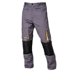 Pantalones Largos DeTrabajo, Multibolsillos, Resistentes, Rodilla Reforzada, Gris/Amarillo Talla 38/40 S