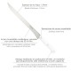 Cuchillo Husky Jamonero 25 cm. Hoja Acero Inoxidable, Cuchillo Jamon, Cuchillo Cortar Jamon Mango Ergonomico Blanco