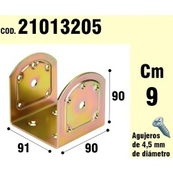 Soporte Para Madera Tipo "U"  Bicromatado 90 mm.