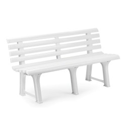 Banco  Jardin Resina Blanco 145x49 cm.