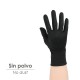 Guante Desechable Nitrilo Negro M 5,5 gms. Gruesos Caja 100 guantes.