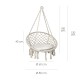 Silla / Balancin Colgante En Algodon Beige Con Cojin Incluido. Ideal Para Jardines, Terrazas, Balcones