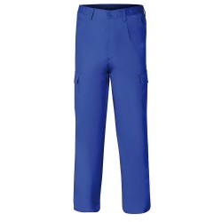 Pantalon De Trabajo Largo, Color Azul, Multibolsillos, Resistente, Talla 44