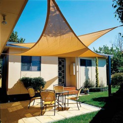 Toldo Vela Sombra Jardin Triangular 3,6x3,6x3,6 metros Beige